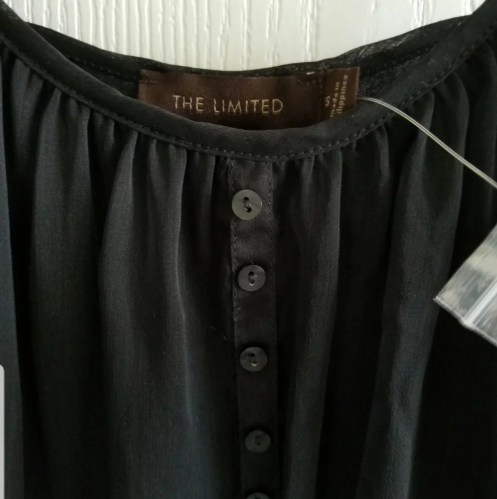 NWT the Limited Black Chiffon Lined Camisole XS